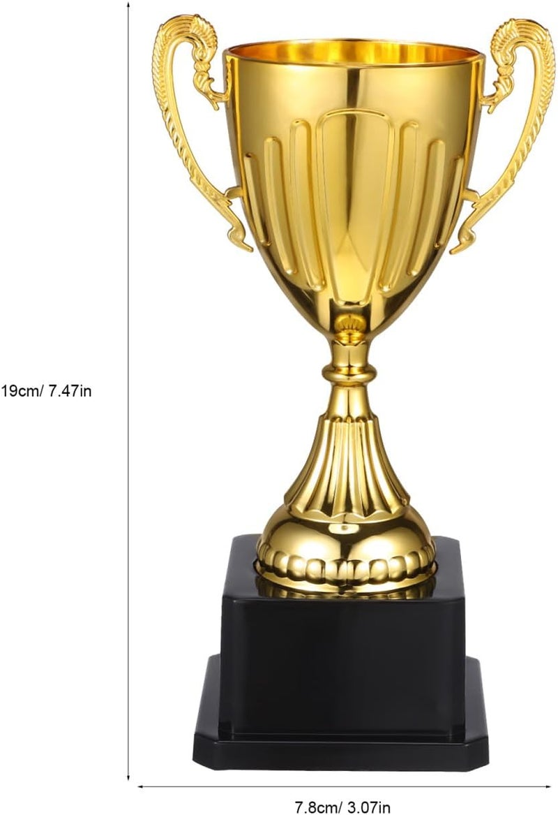 Yardwe Mini Gold Trophy Cup with Black Square Base 7.5 Inch Award Trophy for First Place Winner Recognition and Competition Prizes - Image 2